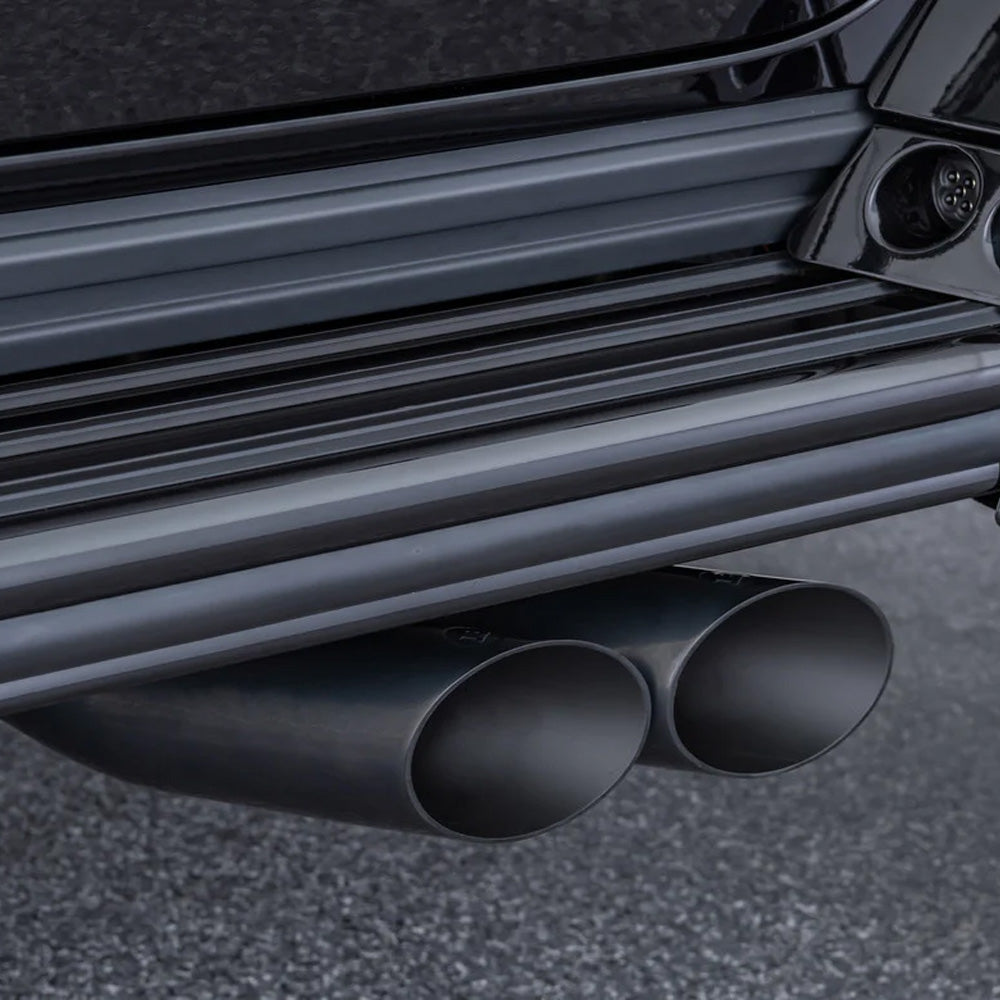 Sportsavgassanlegg med aktive spjeld