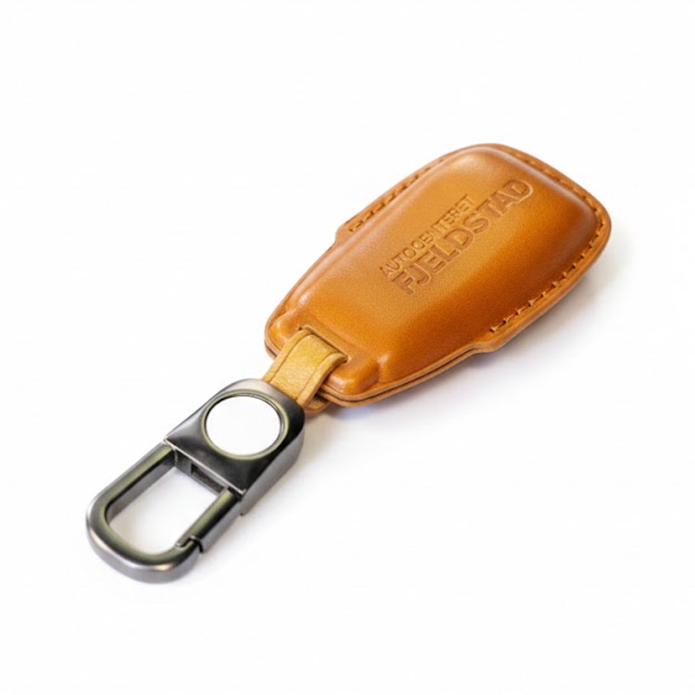 Nøkkeldeksel i skinn - Orange